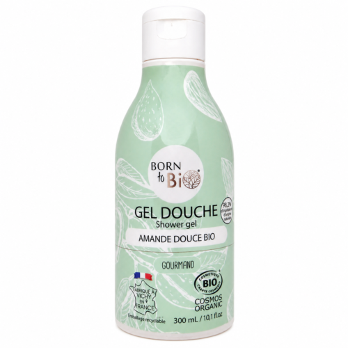 natūralus dušo gelis „born to bio“ – saldžiųjų migdolų kvapas (amande douce), 300 ml