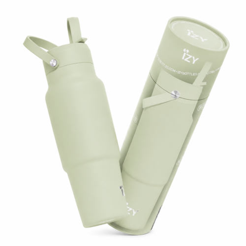 termo gertuvė su šiaudeliu „izy travel bottle“, šviesiai žalia, 900 ml