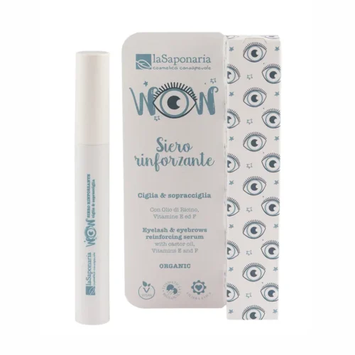 blakstienų ir antakių stiprinamasis serumas „lasaponaria wow“, 10 ml