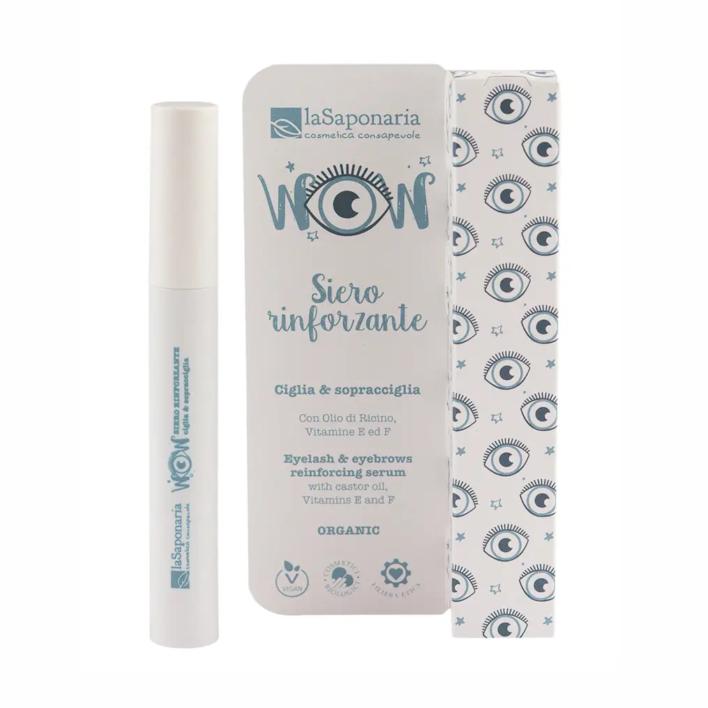 blakstienų ir antakių stiprinamasis serumas „lasaponaria wow“, 10 ml blakstienų ir antakių stiprinamasis serumas „lasaponaria wow“, 10 ml